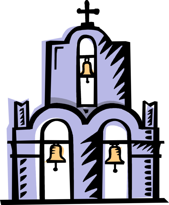 Greece clipart santorini clipart. Three church bells vector