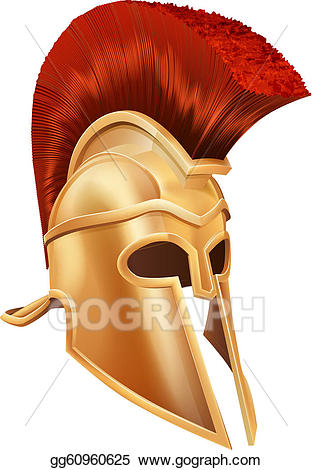 Vector art eps gg. Greek clipart trojan helmet