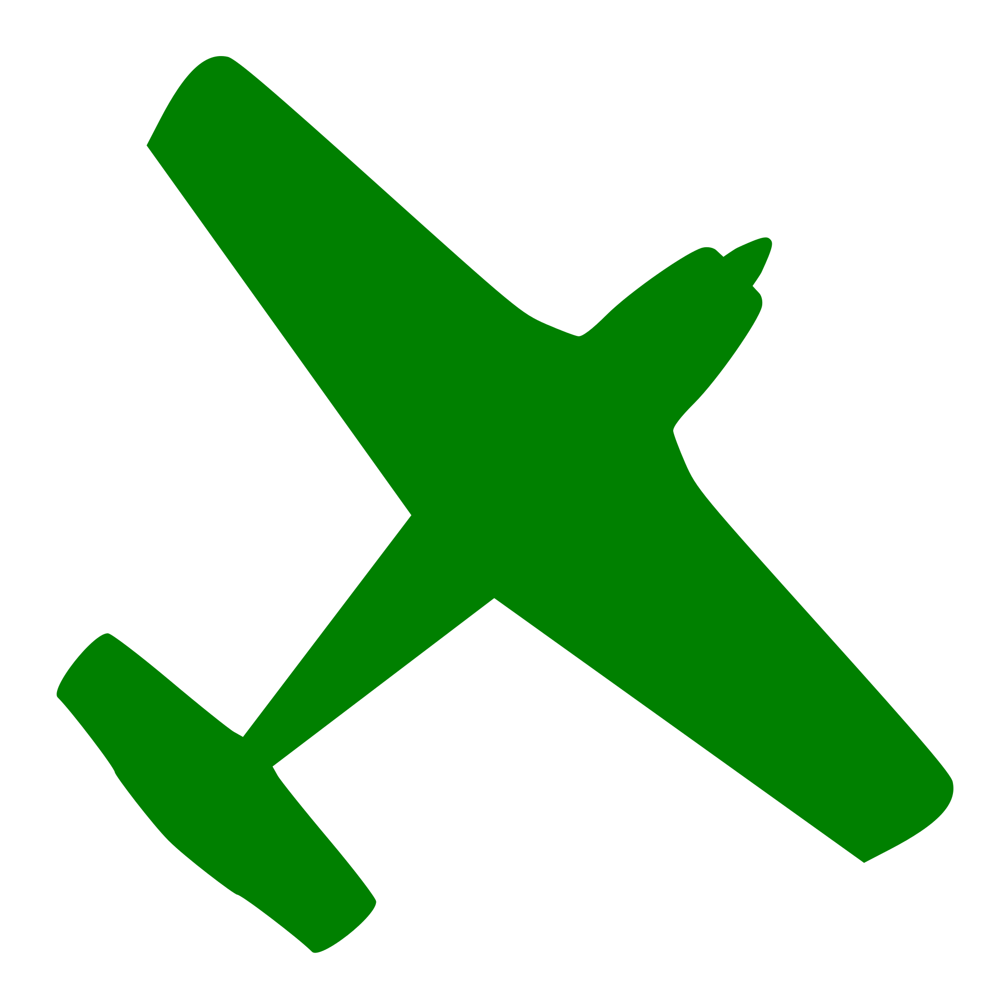 green clipart aeroplane