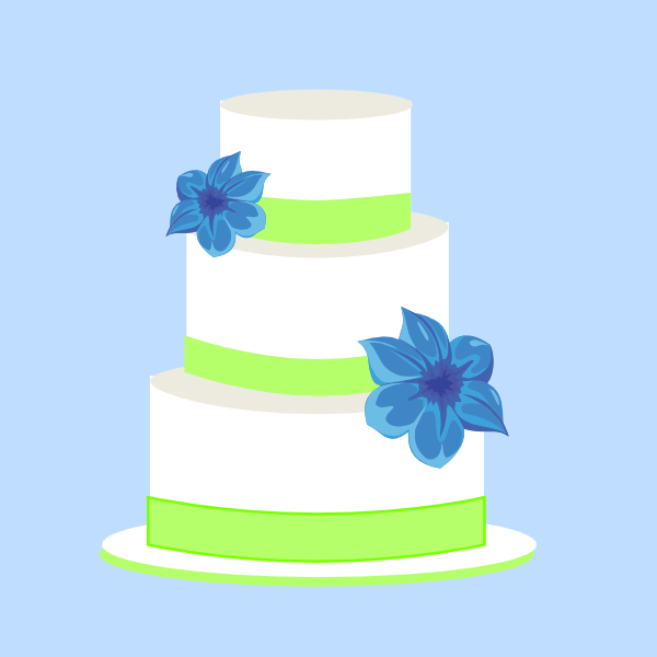 green clipart birthday cake