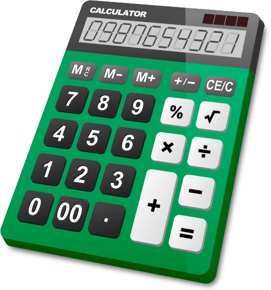 green clipart calculator