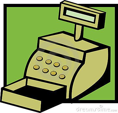 green clipart cash register