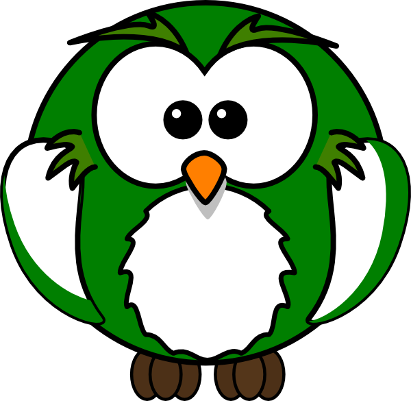 owls clipart green