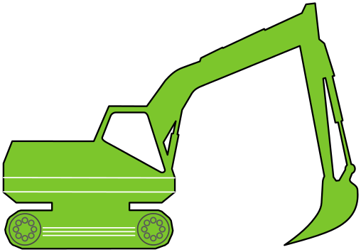green clipart digger