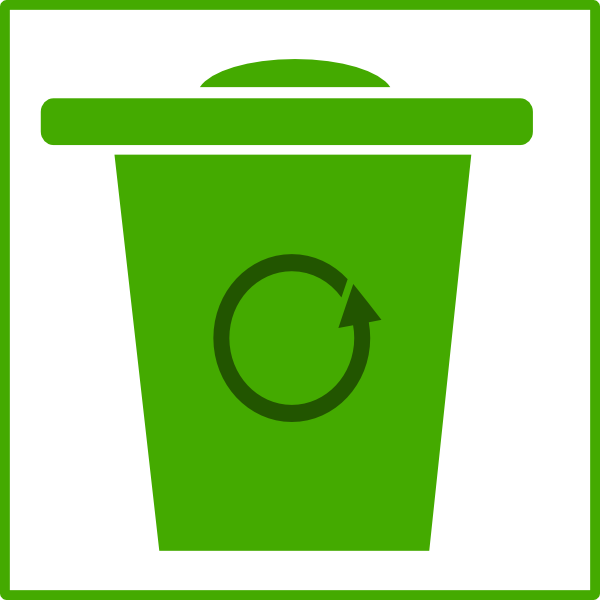 green clipart dustbin