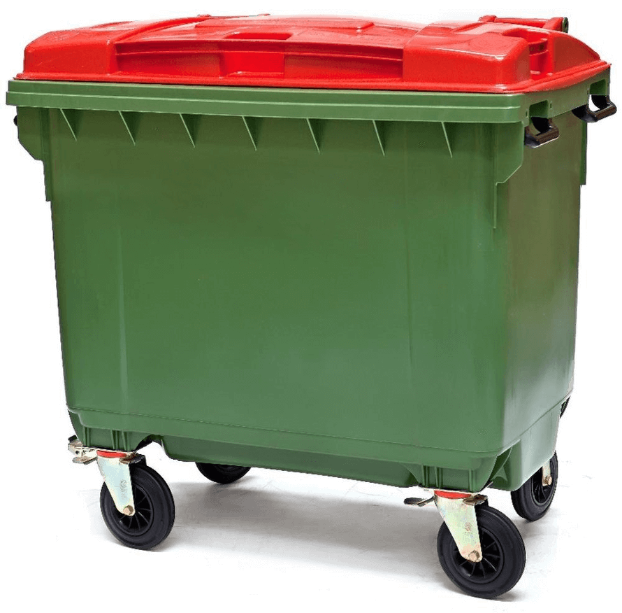  l wheelie bin. Green clipart dustbin