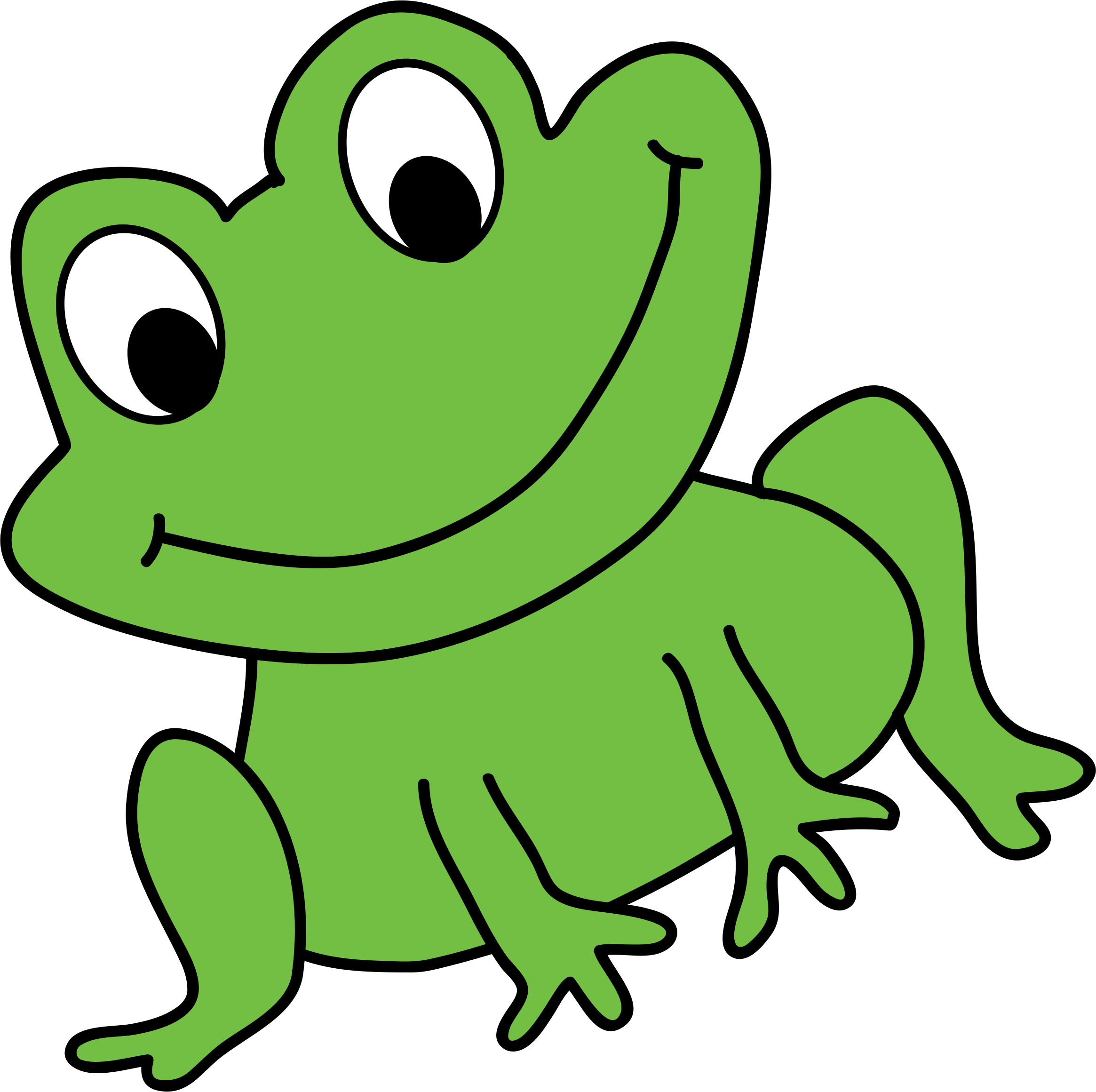 green clipart frog
