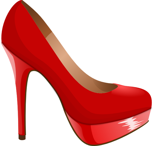 Red high heel clip. Heels clipart logo