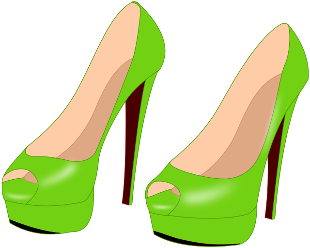 green clipart high heel