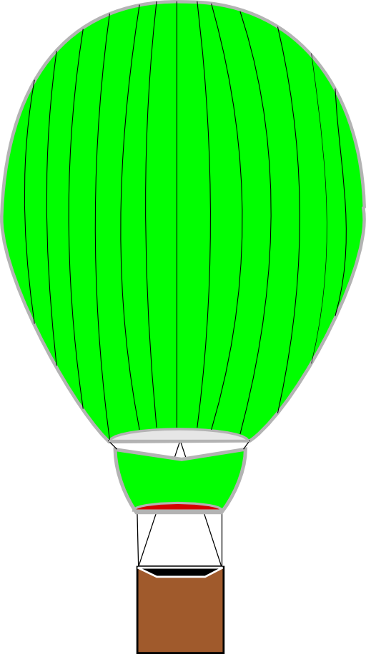 santa clipart hot air balloon