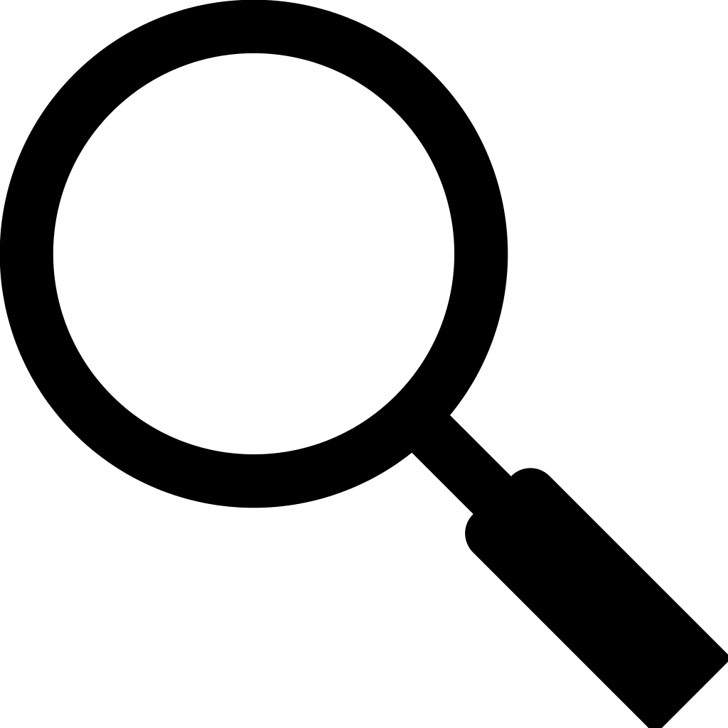White clipart magnifying glass. Black transparent png stickpng