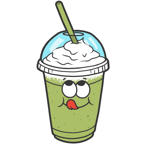 green clipart milkshake