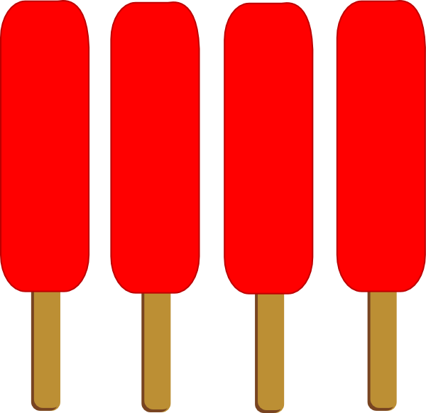  single popsicle clip. Icecream clipart red