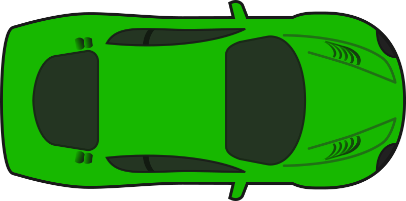 green clipart race car