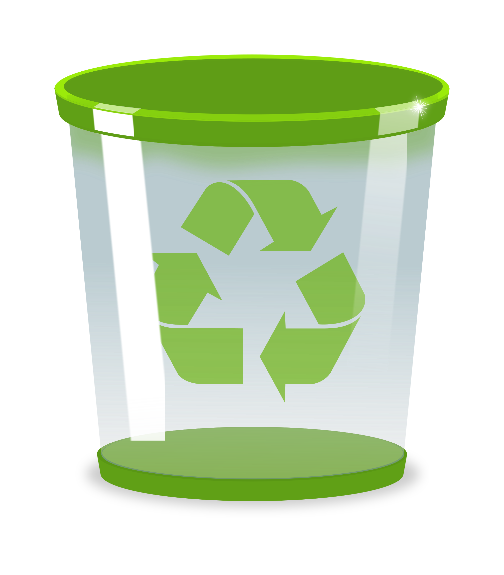 Green Clipart Recycle Bin Green Recycle Bin Transparent Free For