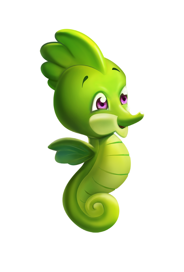 green clipart seahorse