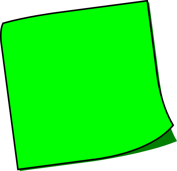 Green clipart sticky note. Clip art at clker