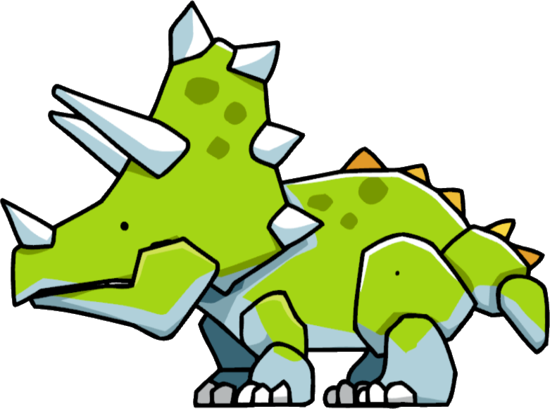 green clipart triceratops