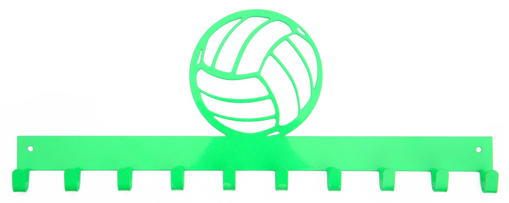 Green clipart volleyball. Medal display sporthooks hot