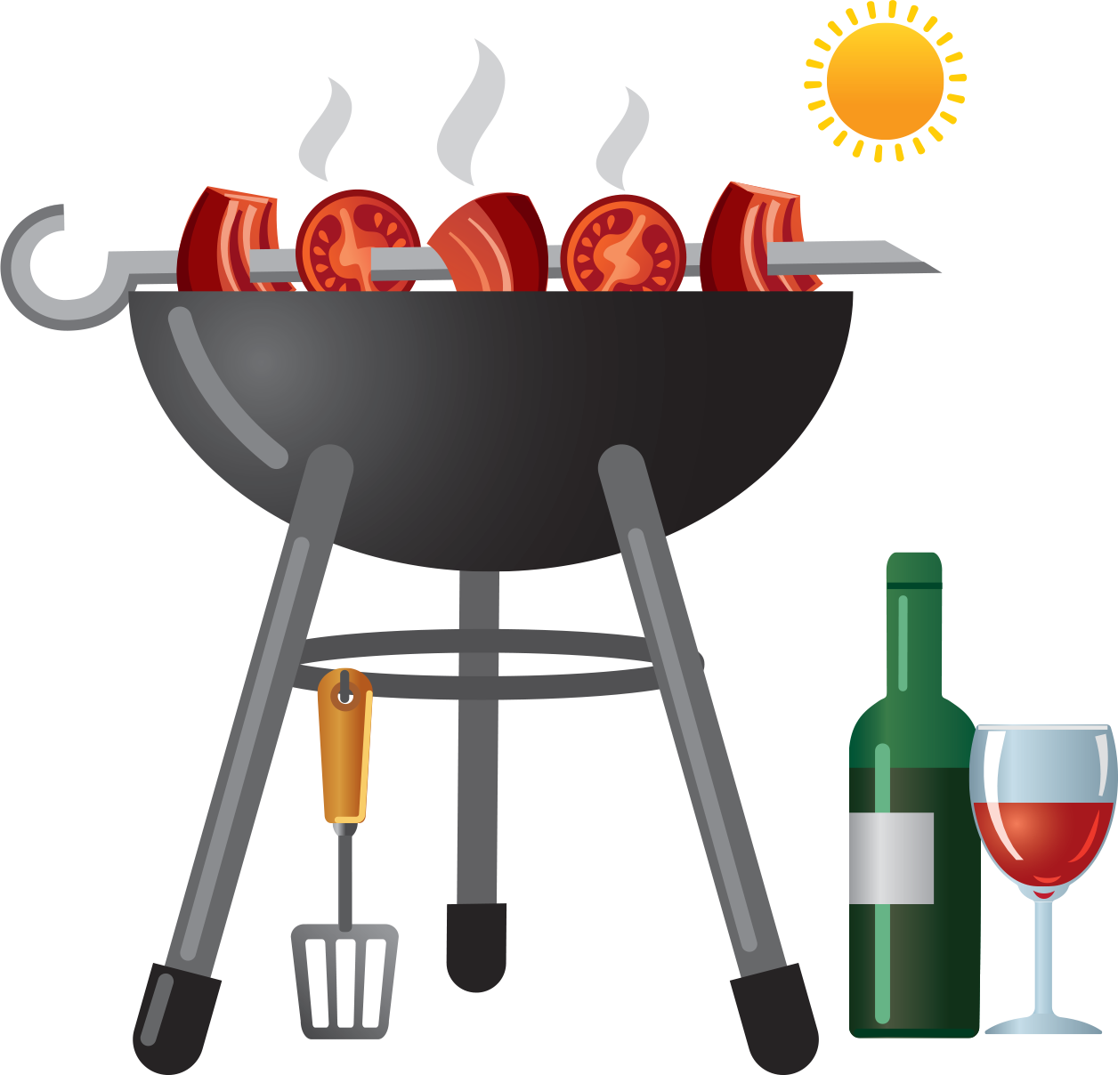 grilling clipart family first