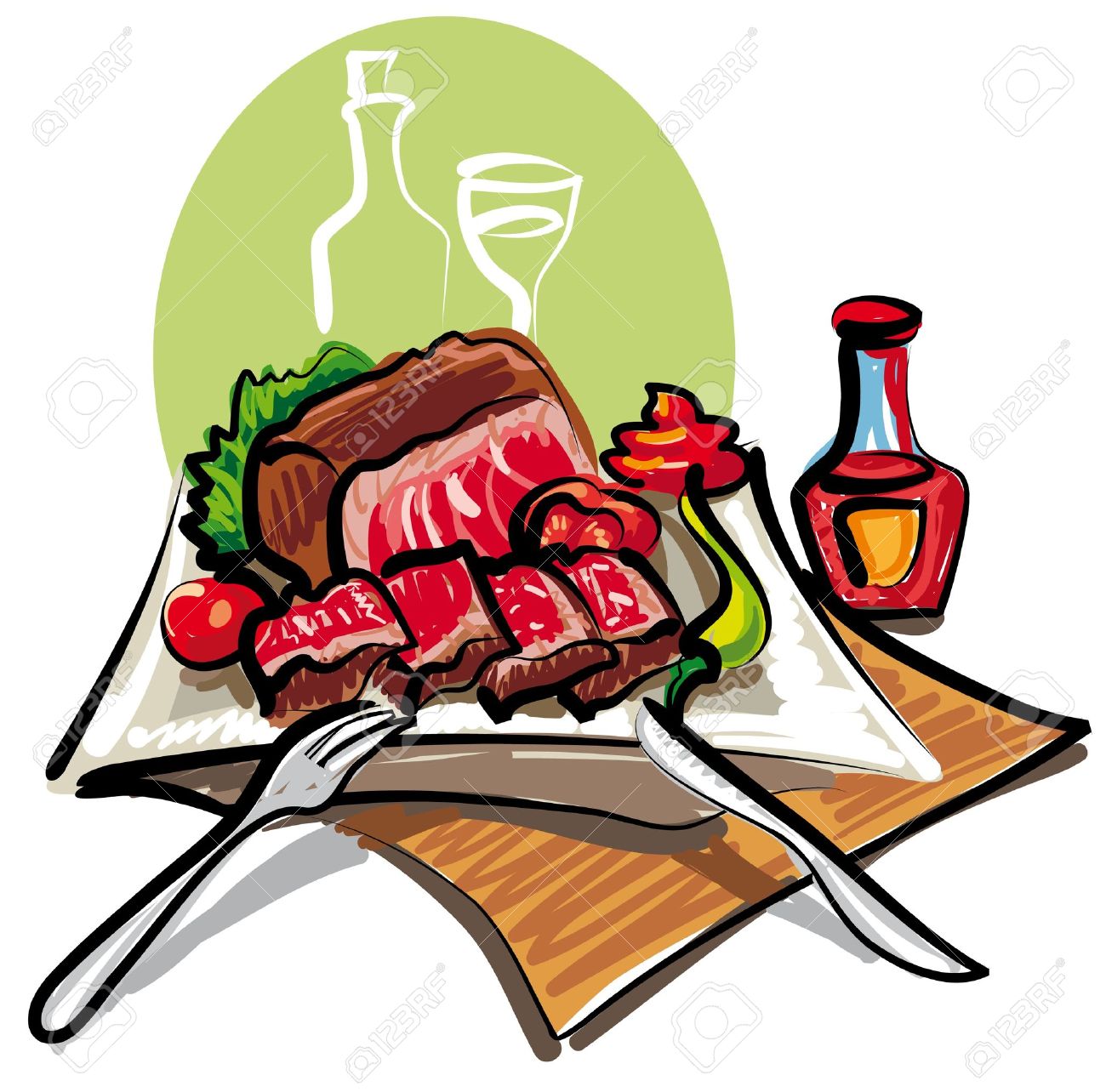 grill clipart cooked steak