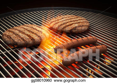 grill clipart flaming grill