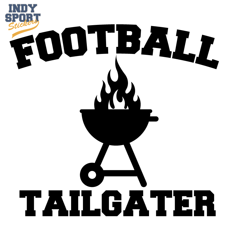 Grill clipart football. Tailgater with bbq silhouette
