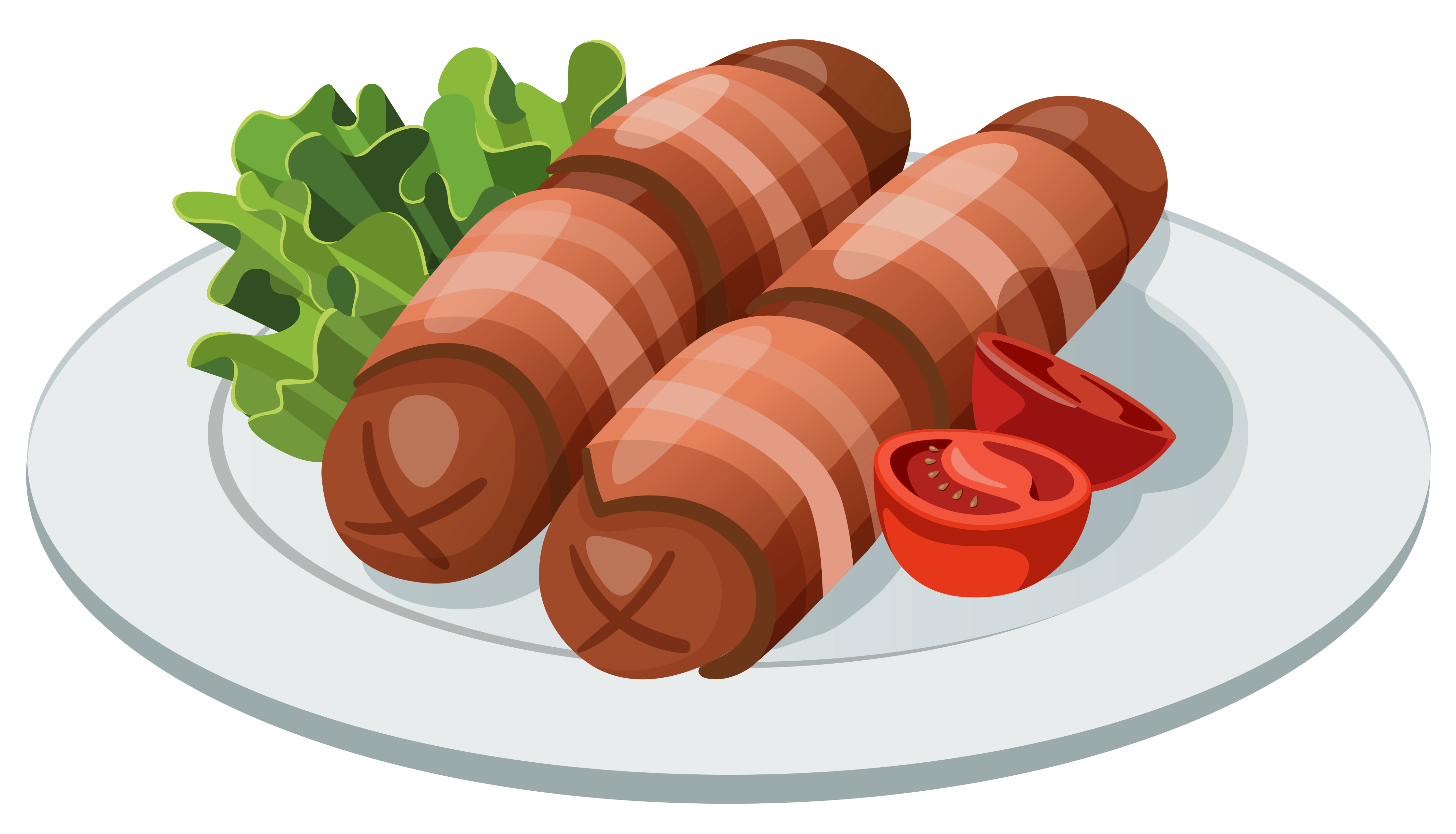 Grilled sausages png vector. Meat clipart easter food
