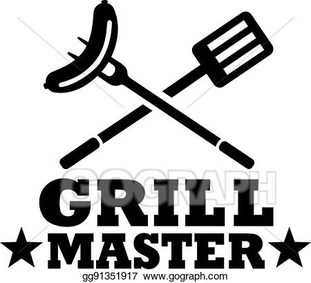 Grill clipart grill master. Eps vector bbq with