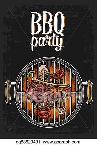Grill clipart grill top. Vector art barbecue view