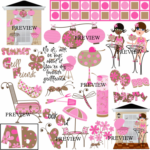 Grill clipart pink. Free barbeque cookout cliparts
