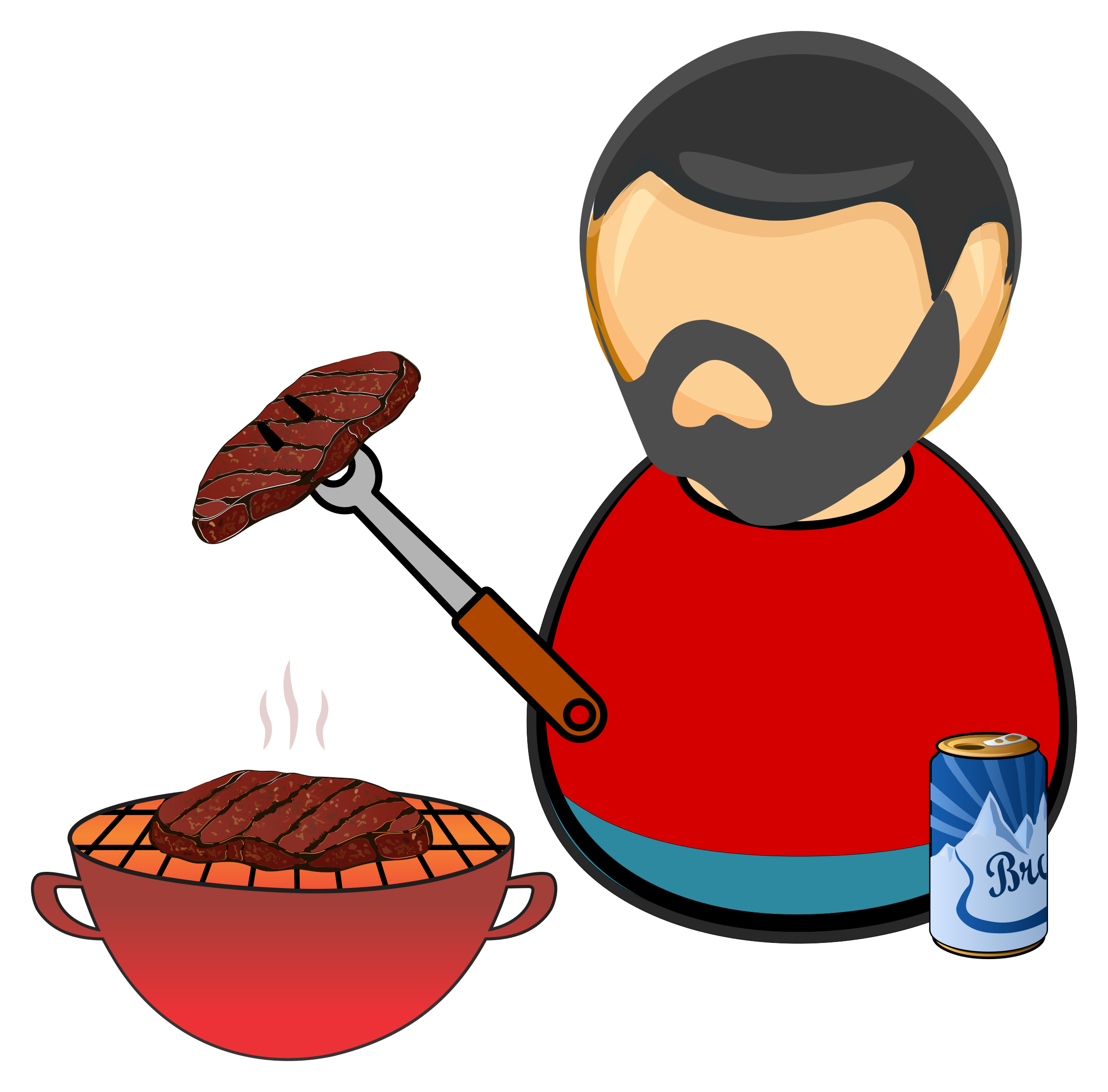 Office clipart bbq. Barbecue guy big image