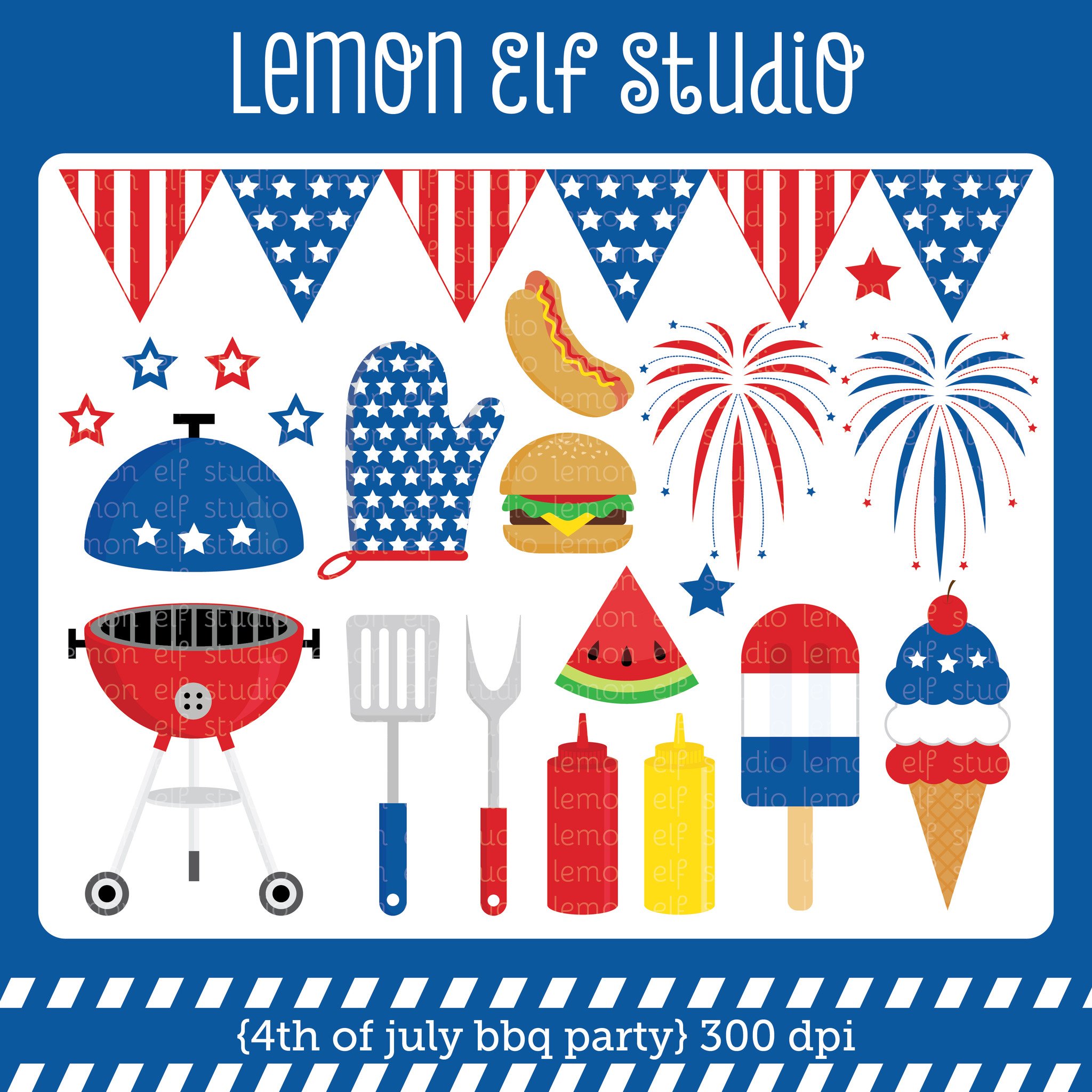 grilling clipart 4th july