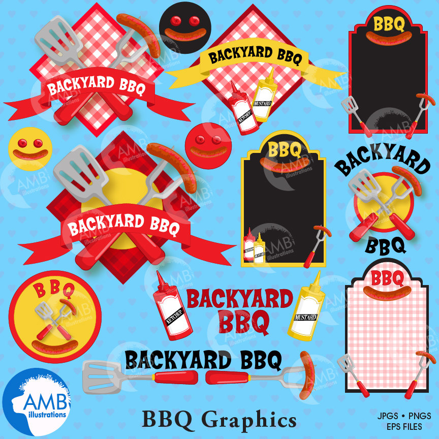 grilling clipart bbq word