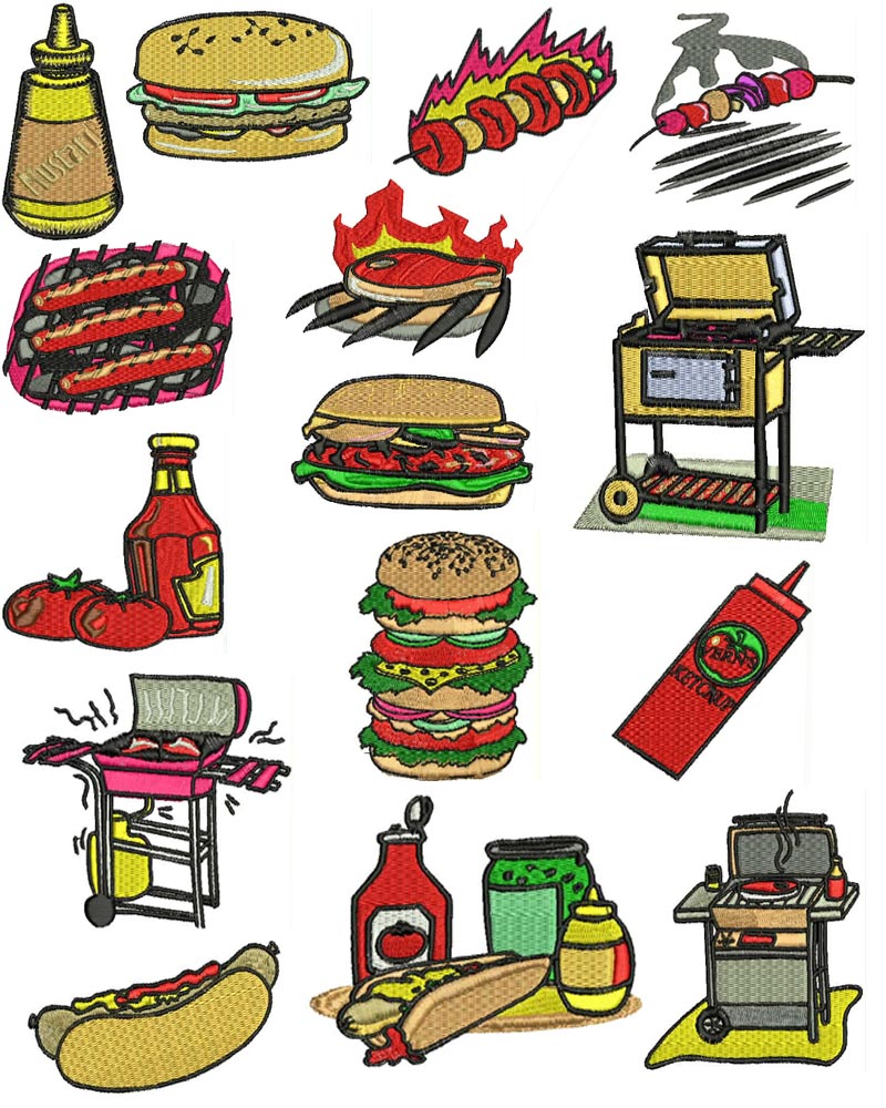 grilling clipart camp food