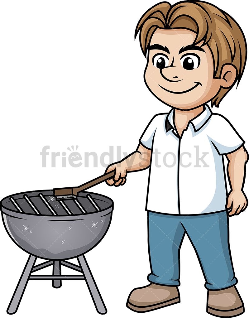 grilling clipart cartoon