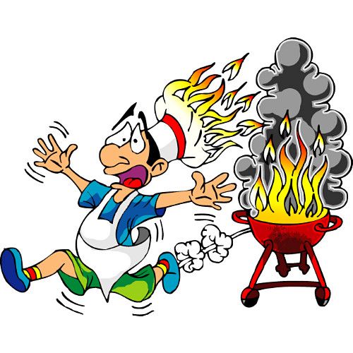 grilling clipart cartoon