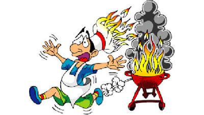 grilling clipart fire burn