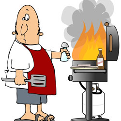 grilling clipart fire danger