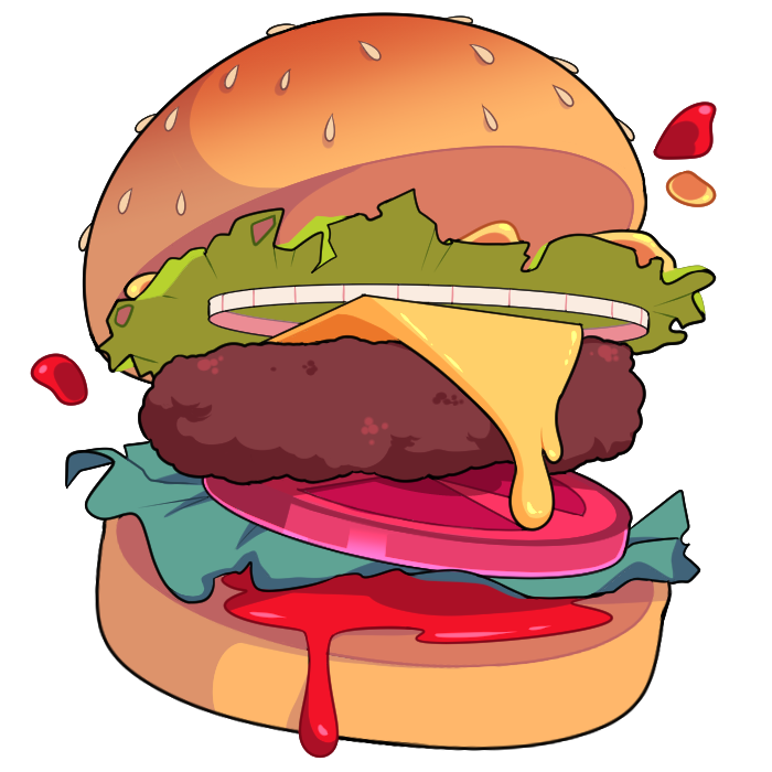 hamburger clipart monster burger