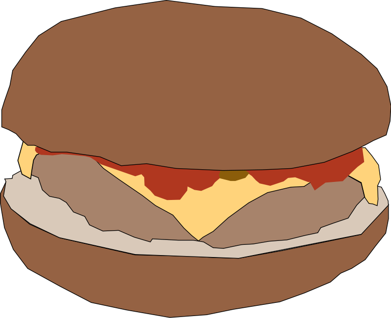 hamburger clipart plate
