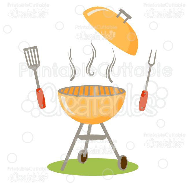 Grilling clipart spring. Bbq grill svg cut
