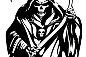Grim reaper clipart black and white. Portal 