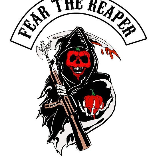 Grim reaper clipart carolina reaper. Fear the gardening in