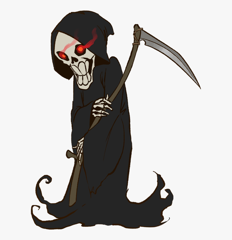 Grim reaper clipart coffin. Public domain halloween clip