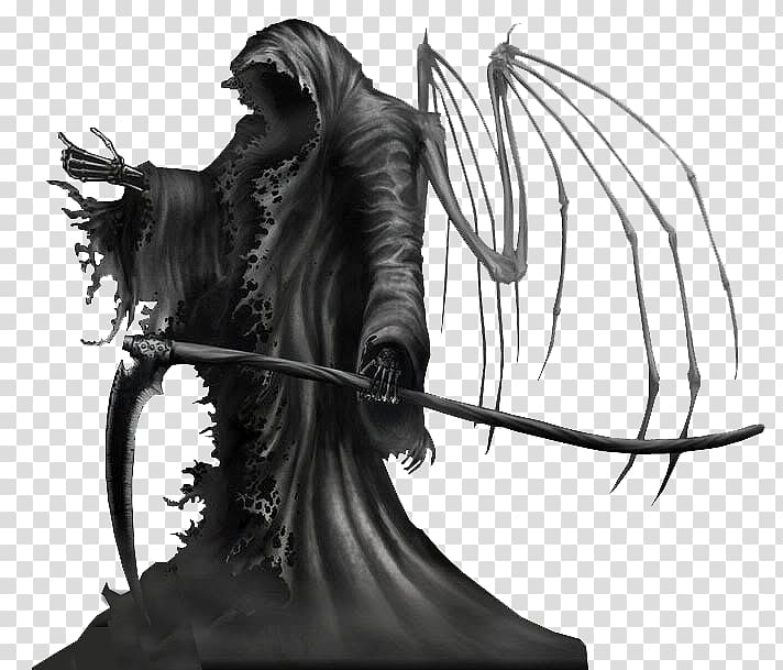 Ripper of death illustration. Grim reaper clipart female