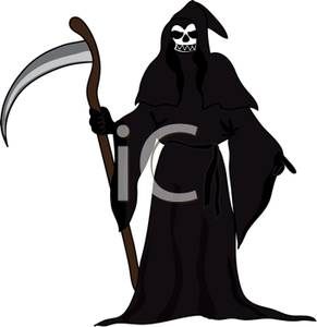 The with a scythe. Grim reaper clipart omen