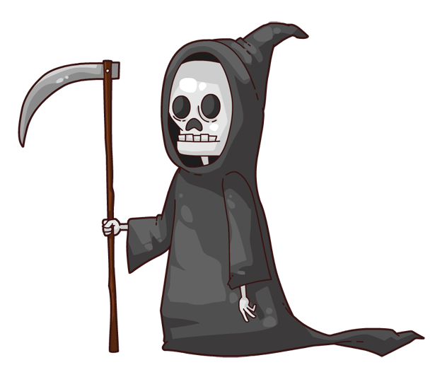 The pictures cartoon siewalls. Grim reaper clipart stock photo