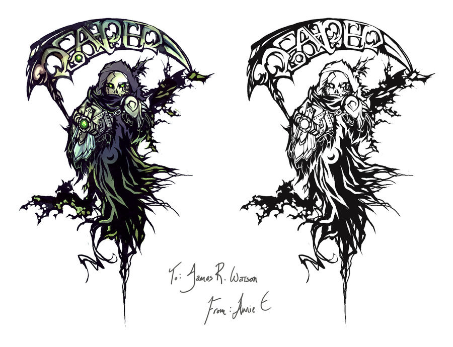 grim reaper clipart tattoo design