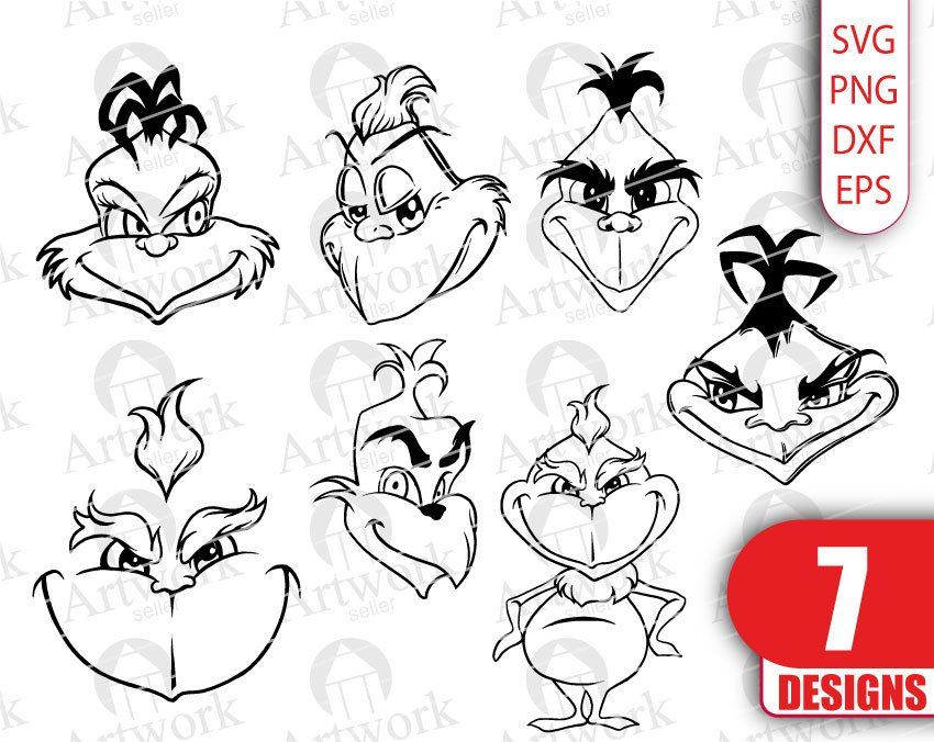 grinch clipart dxf